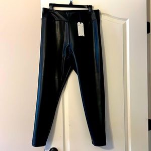 Vegan faux leather pants